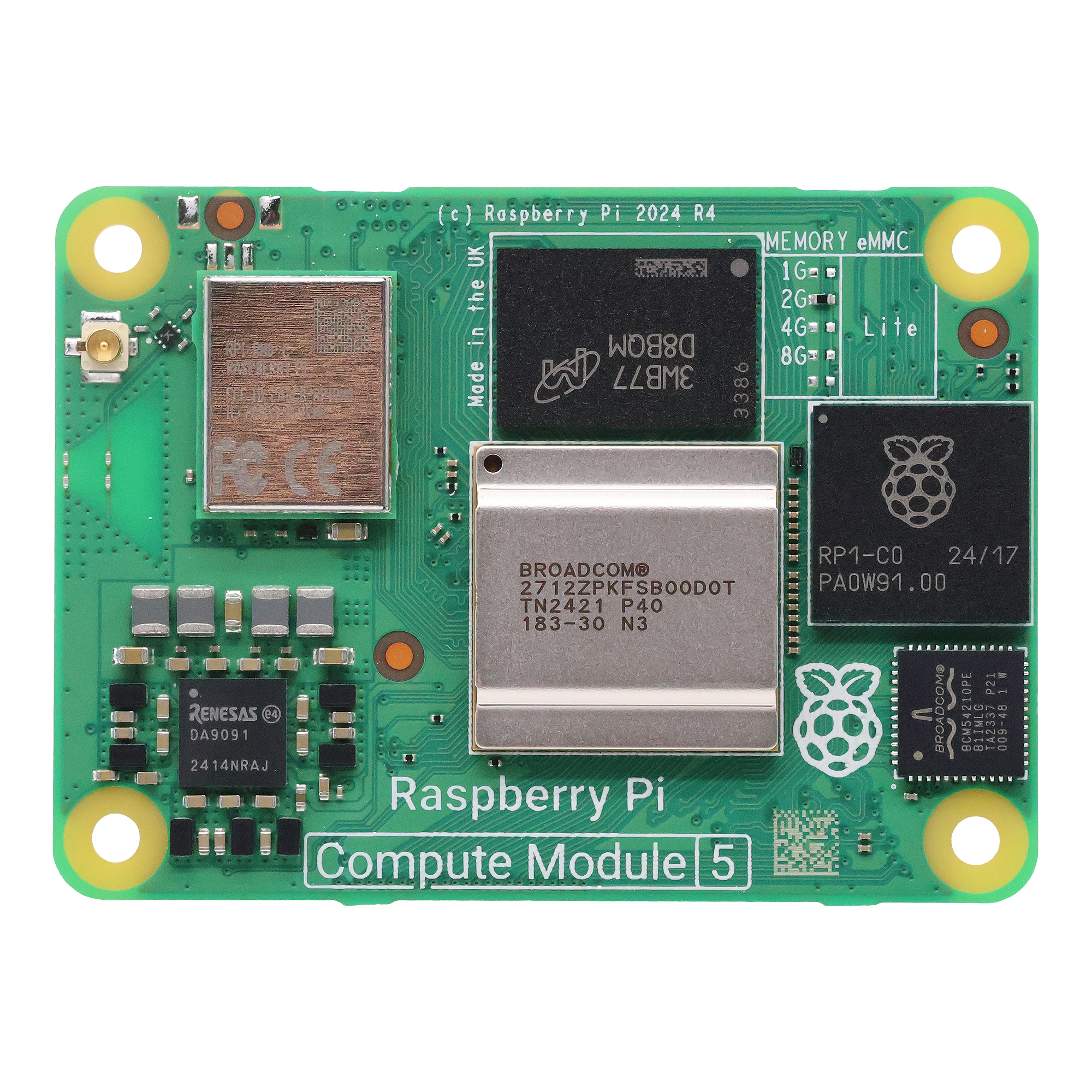 树莓派5代Raspberry Pi CM5计算模块4/ 8/16G无线wifi蓝牙核心板